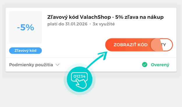Ukážka zľavového kódu ValachShop