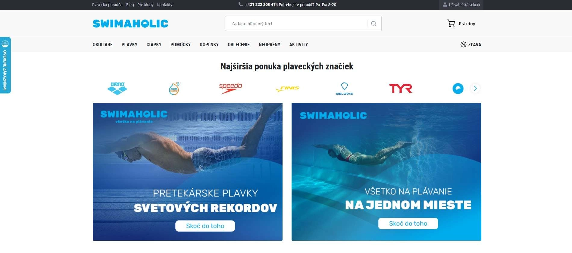 homepage Swimaholic okuliare plavky čiapky doplnky