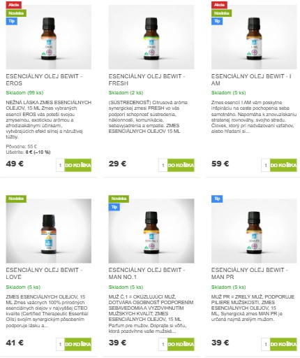 esenciálne oleje a vône z e-shopu Intímne Nákupy