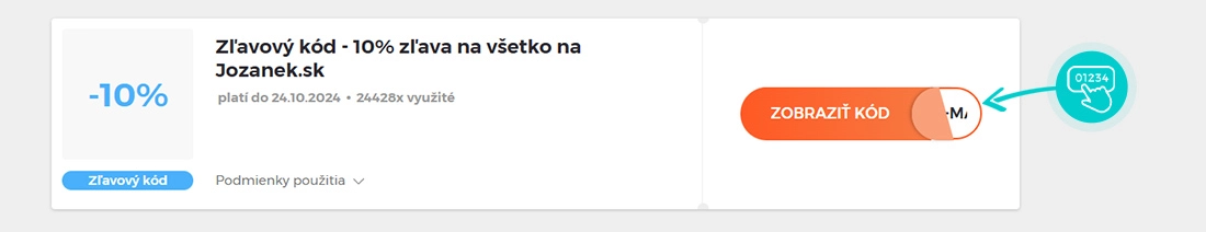 Ukážka zľavového kódu Jozanek