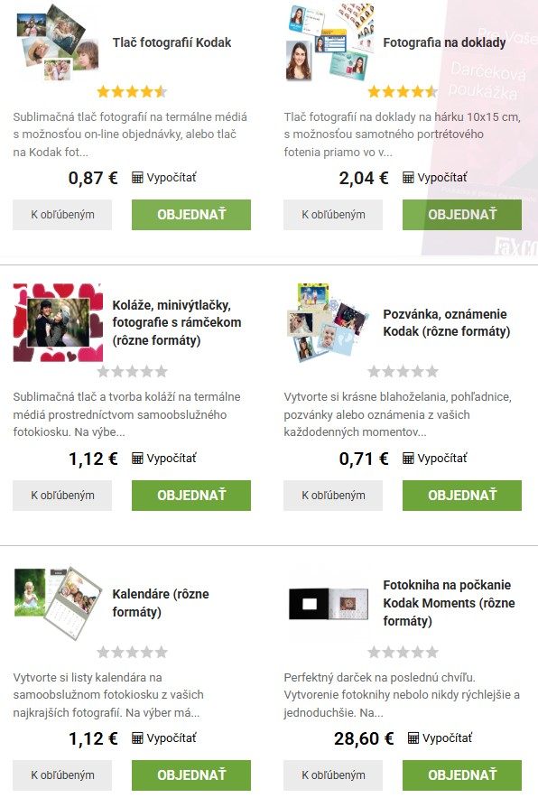 tlač fotografií v e-shope FaxCOPY