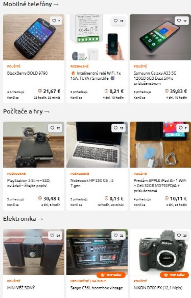 ponuka telefónov počítačov a elektroniky