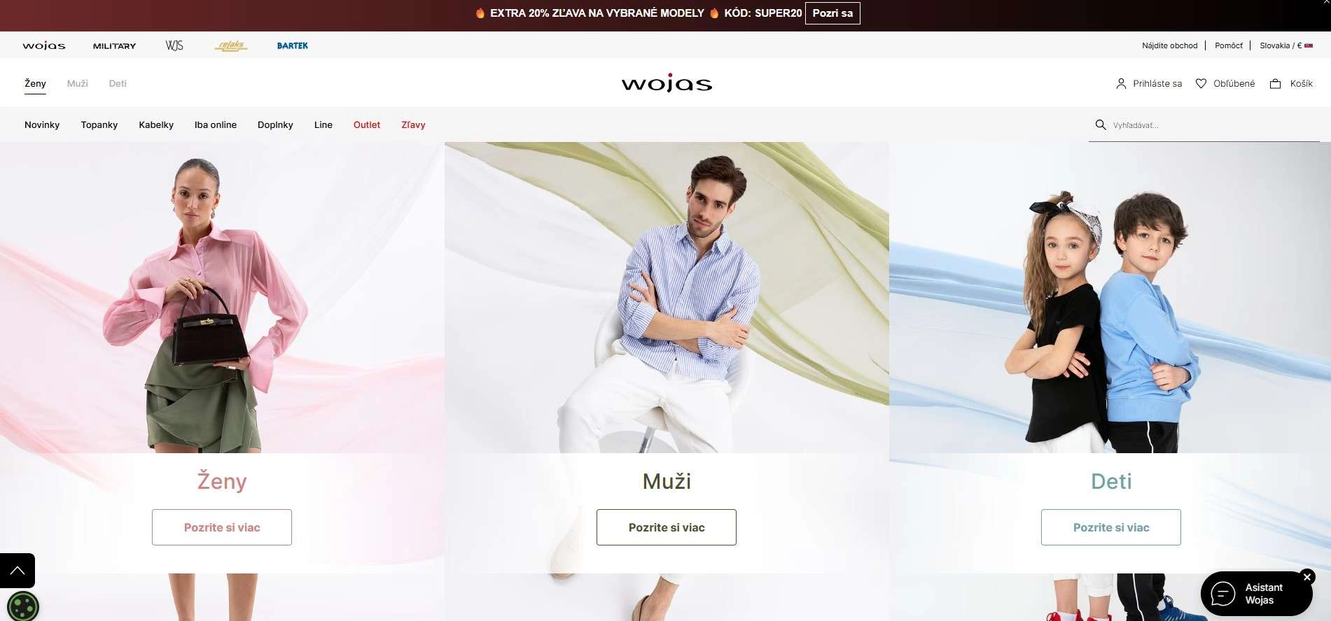 homepage Wojas oblečenie obuv a doplnky pre ženy mužov a deti