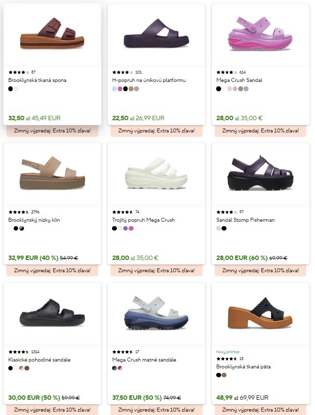 sandále v e-shope Crocs