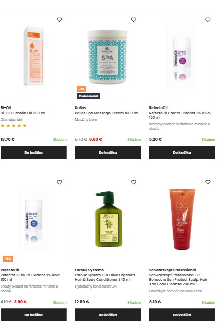 pleťová kozmetika z e-shopu Bezvavlasy