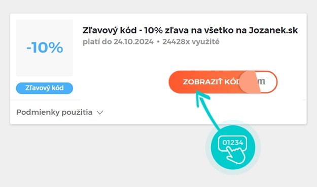 Ukážka zľavového kódu Jozanek