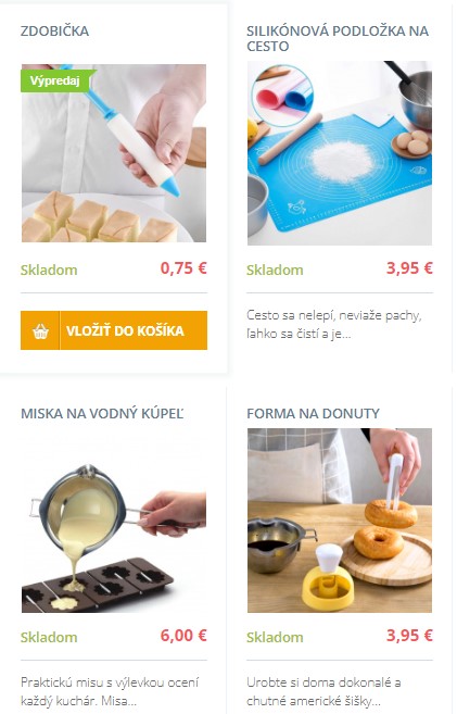 Ponuka e-shopu Xdomacnost.