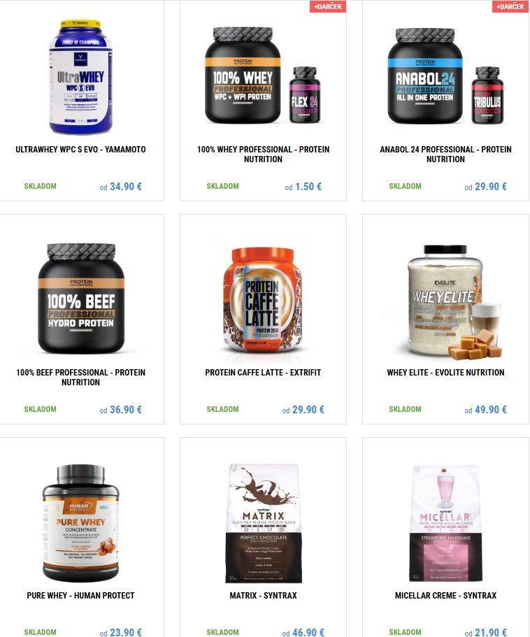proteíny z e-shopu Protein.sk