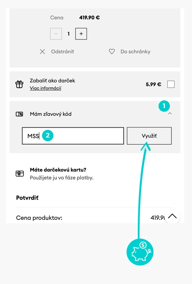 Návod ako uplatniť zľavový kód v košíku e-shopu Answear