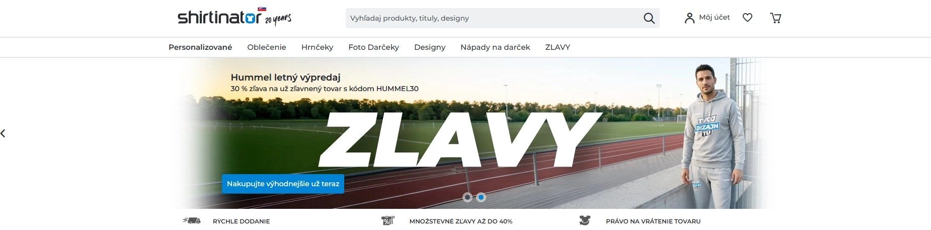 homepage Shirtinator letny vypredaj