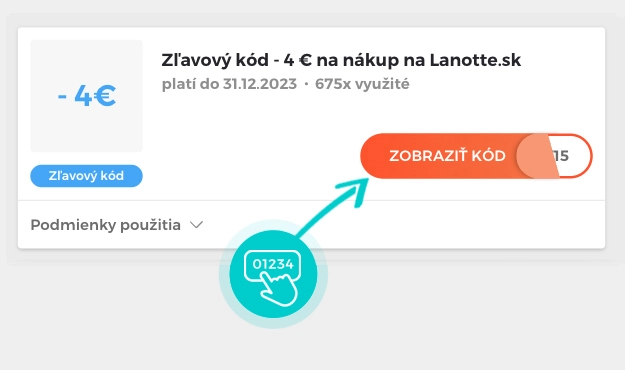 Ukážka zľavového kódu LaNotte