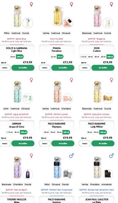 parfumy v e-shope Krásne vône