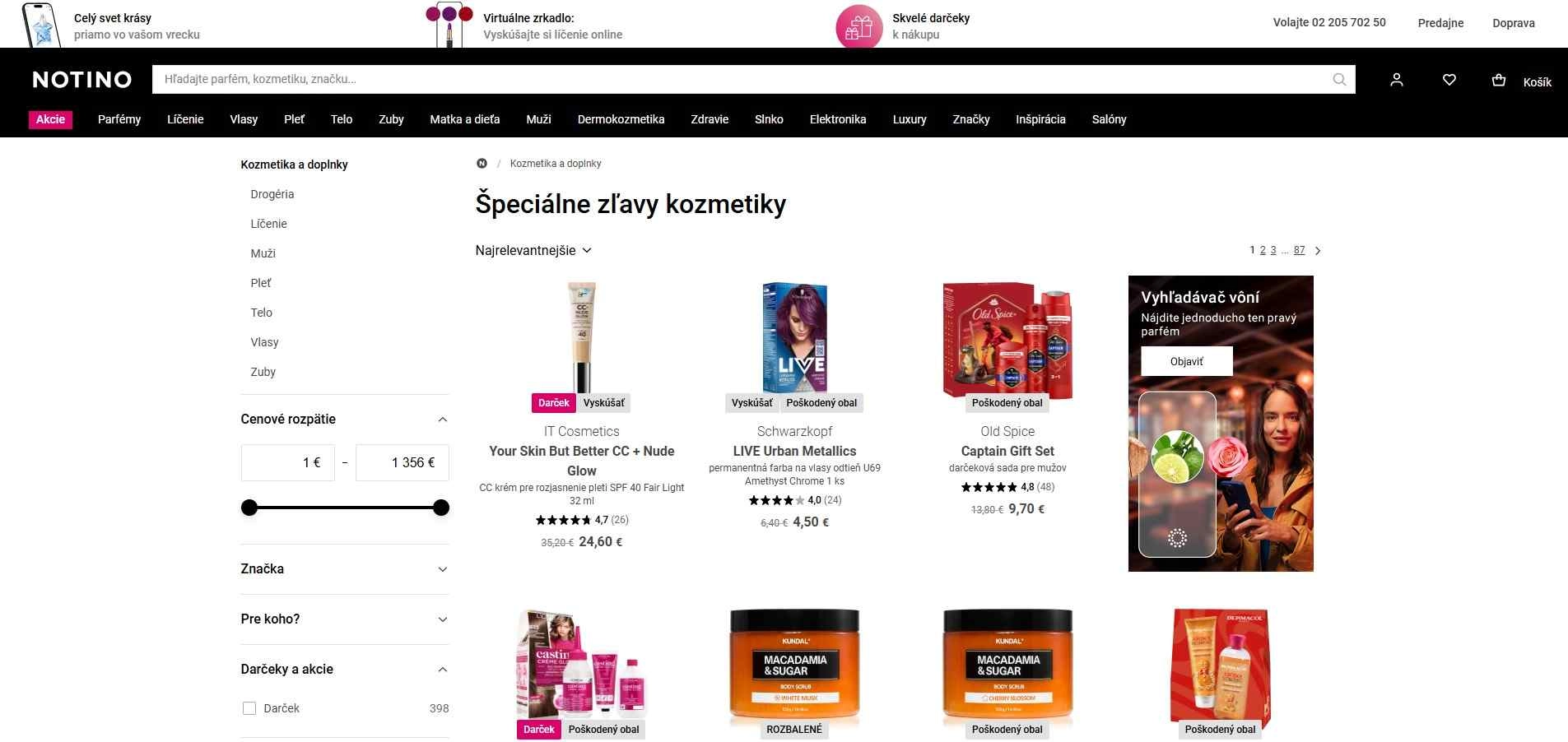 Notino špeciálne zľavy na kozmetiku