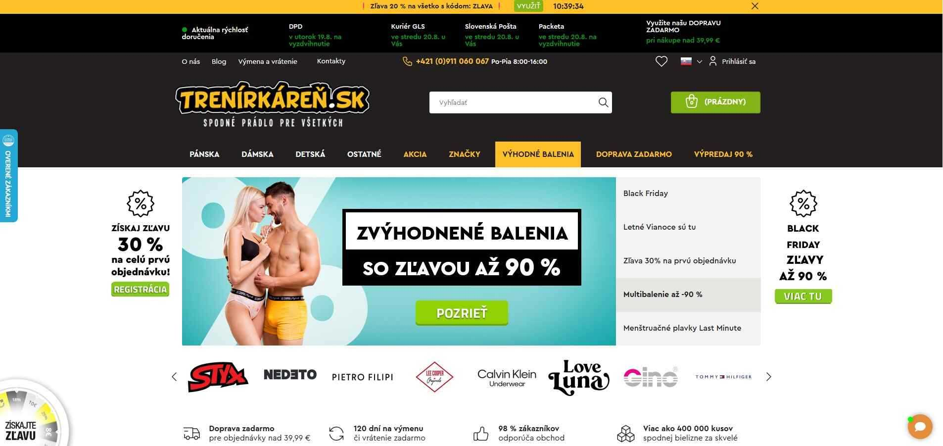 homepage Trenírkáreň zvýhodnené balenia
