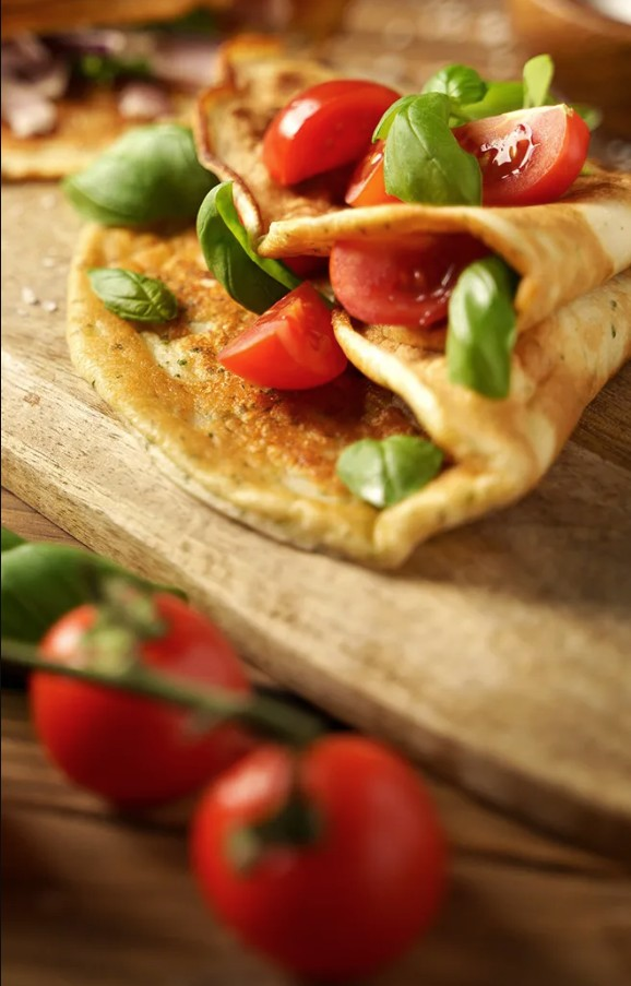 keto tortilla s paradajkami