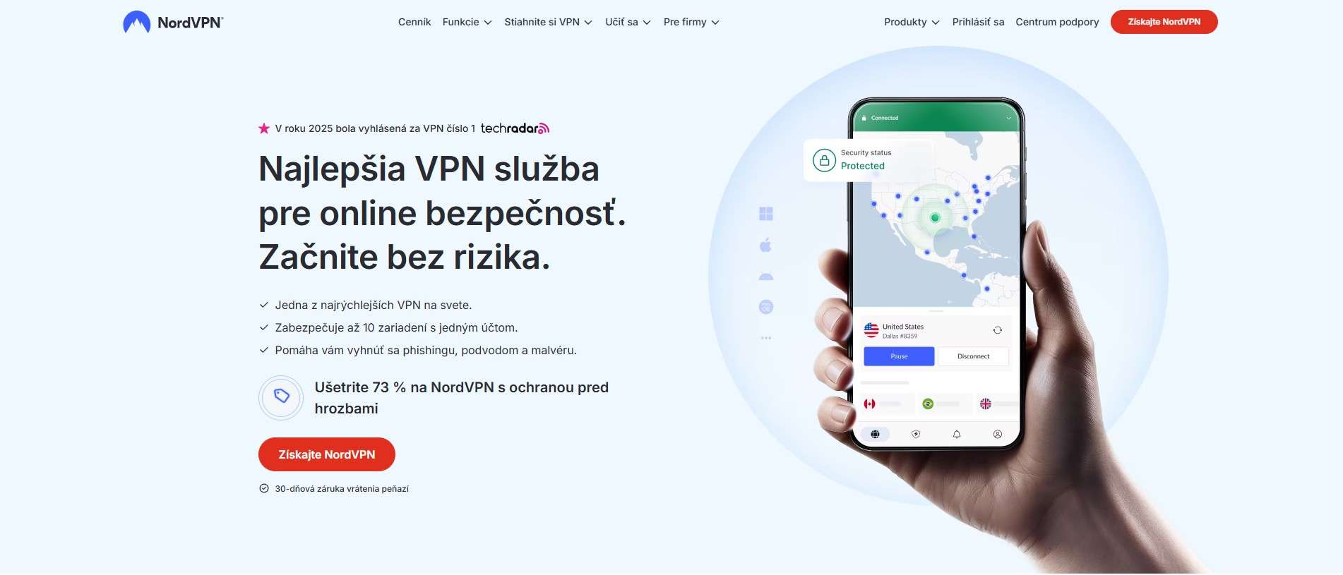 homepage NordVPN služba VPN