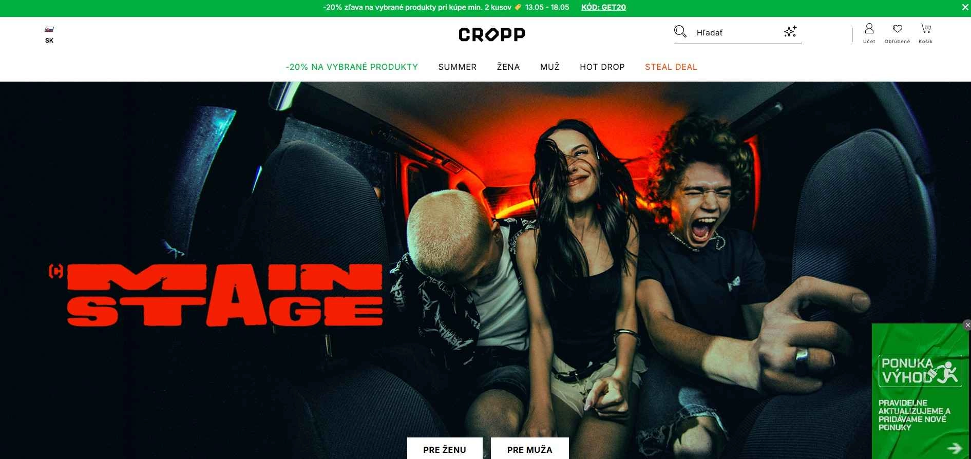 homepage Cropp oblečenie pre ženy mužov