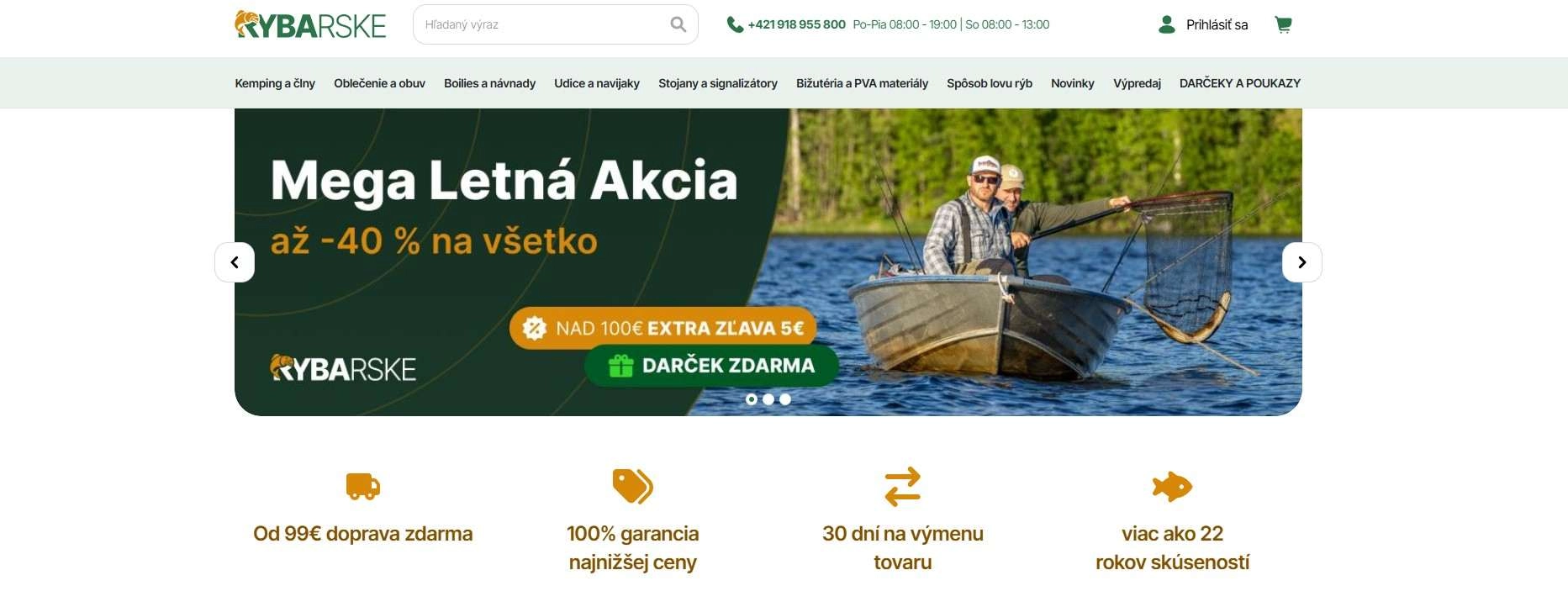 homepage Rybárske kemping udice navijaky stojany
