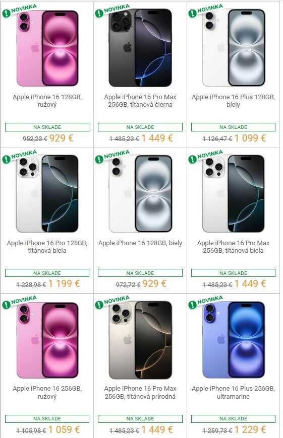 mobilné telefóny v e-shope MP3.sk