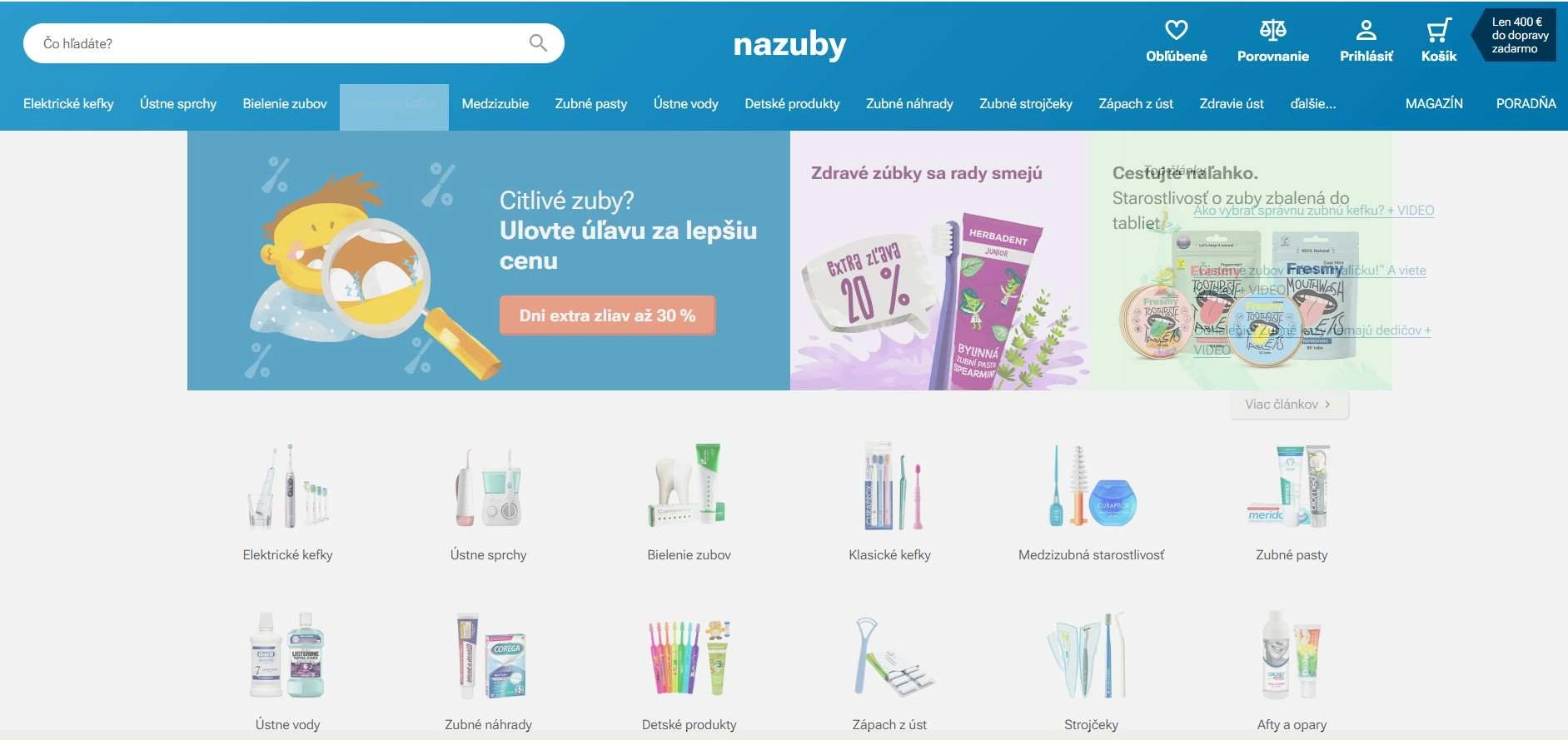 homepage Nazuby produkty na ústnu hygienu