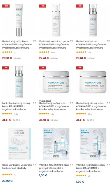 produkty na hydratáciu pleti z e-shopu Annemarie Börlind