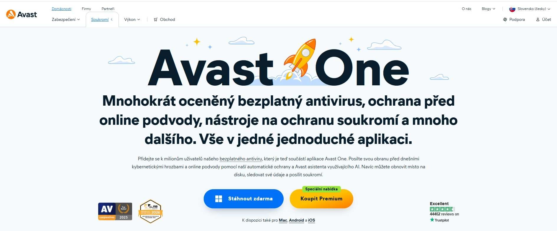 homepage Avast antivírus
