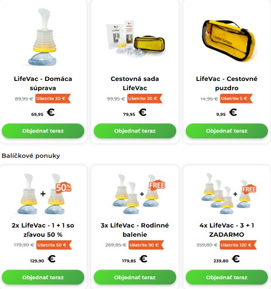 produkty z e-shopu LifeVac