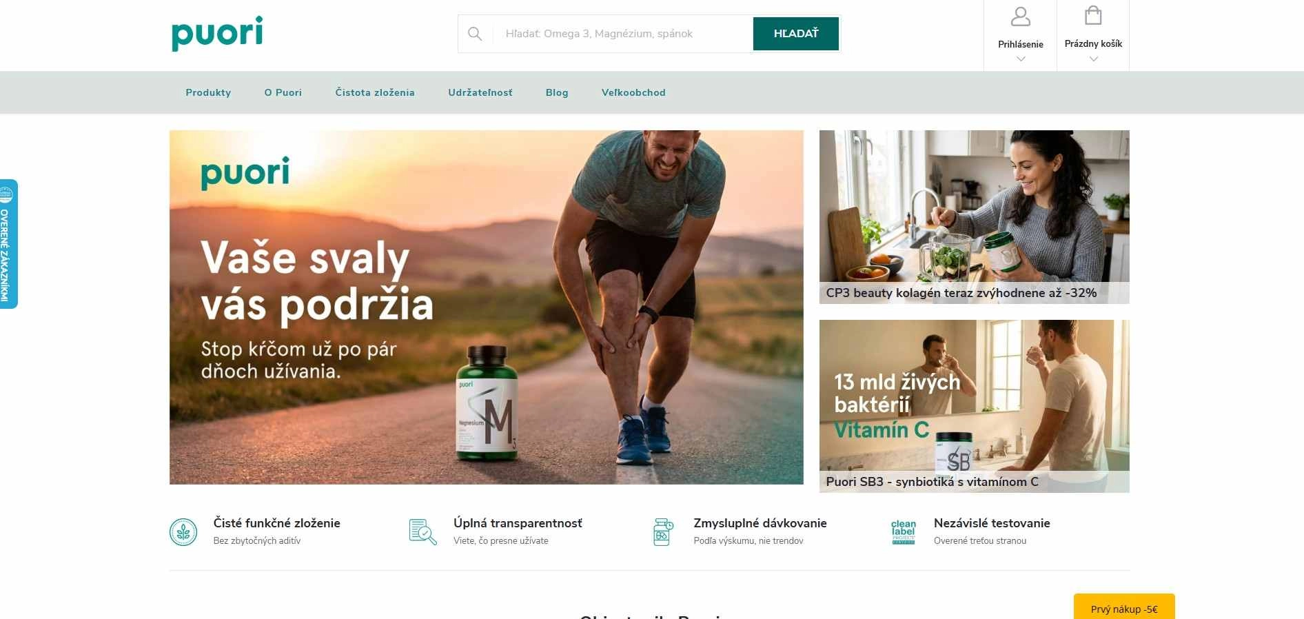 homepage Puori prírodné doplnky výživy