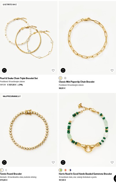 náramky z e-shopu Missoma