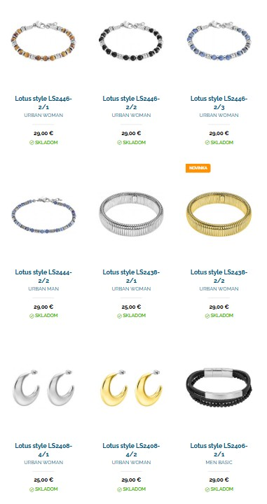 náramky a náušnice