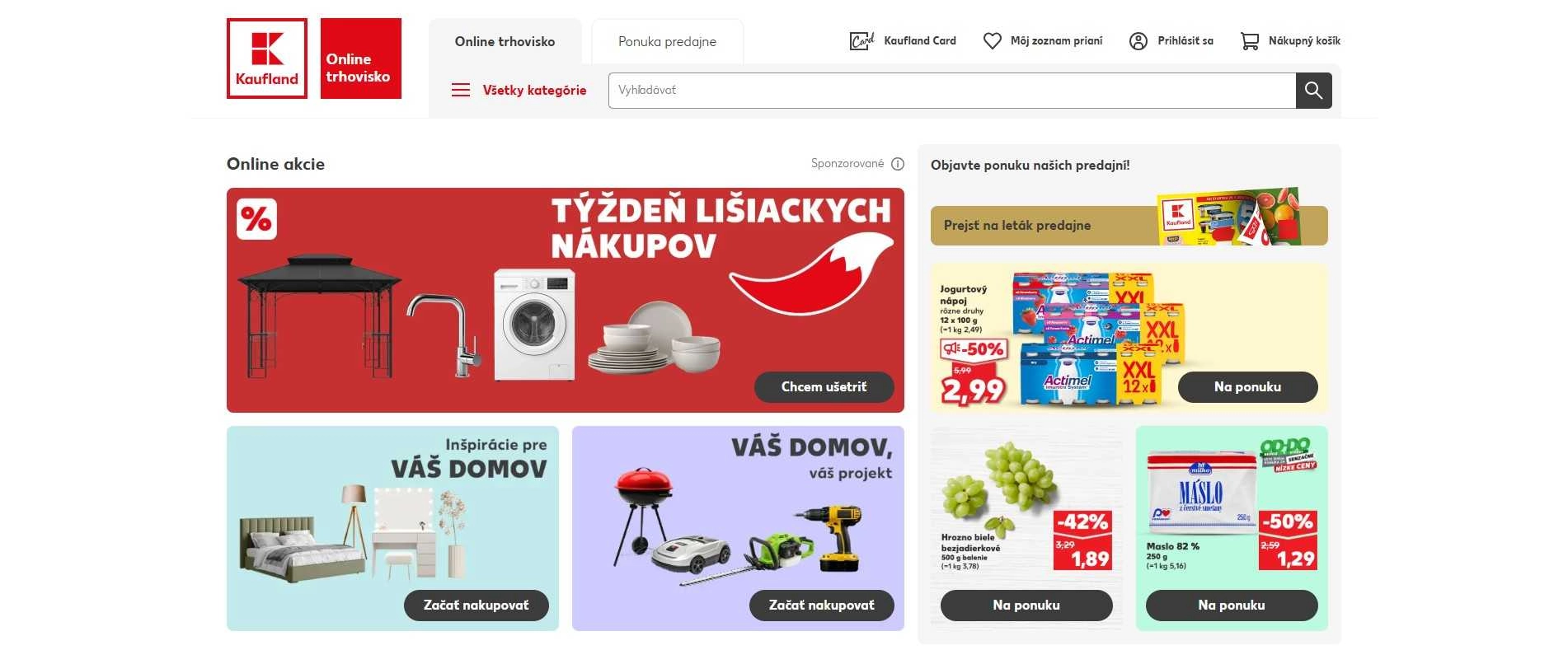 homepage Kaufland potraviny elektronika nábytok móda šport domácnosť