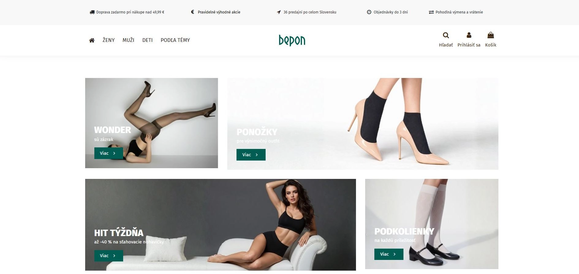 homepage Bepon pančuchy ponožky oblečenie doplnky