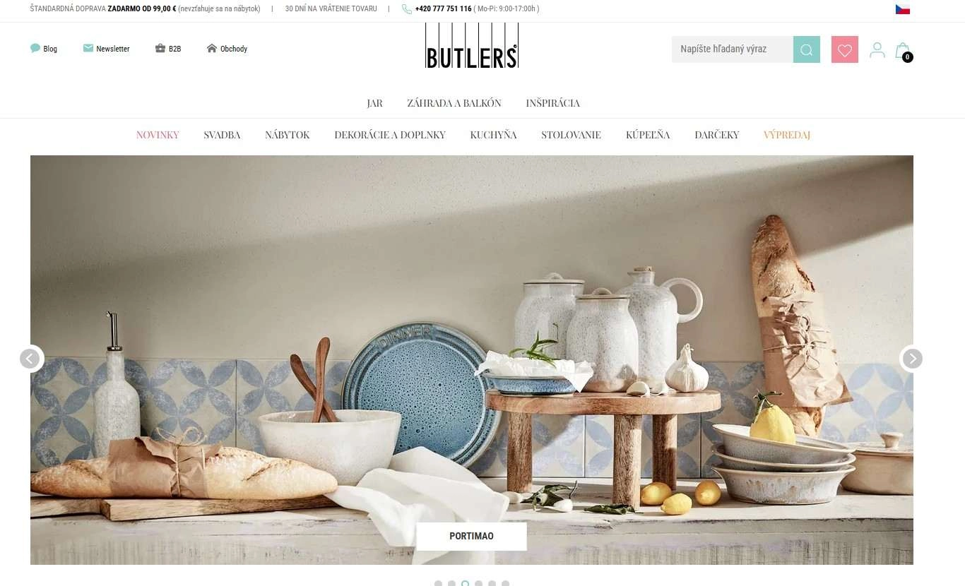 homepage Butlers produkty do kuchyne kúpeľne dekorácie doplnky nábytok