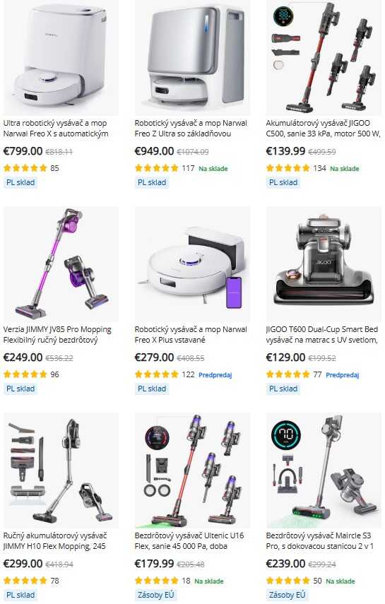 vysávače z e-shopu Geekbuying