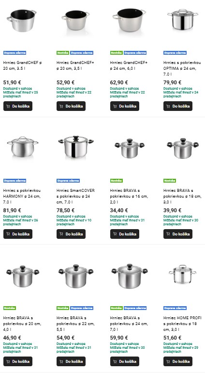 hrnce z e-shopu Tescoma