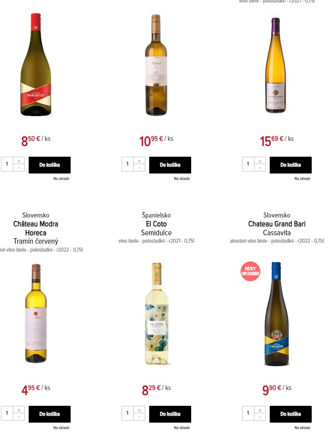 Ponuka vín v e-shope WinePlanet.