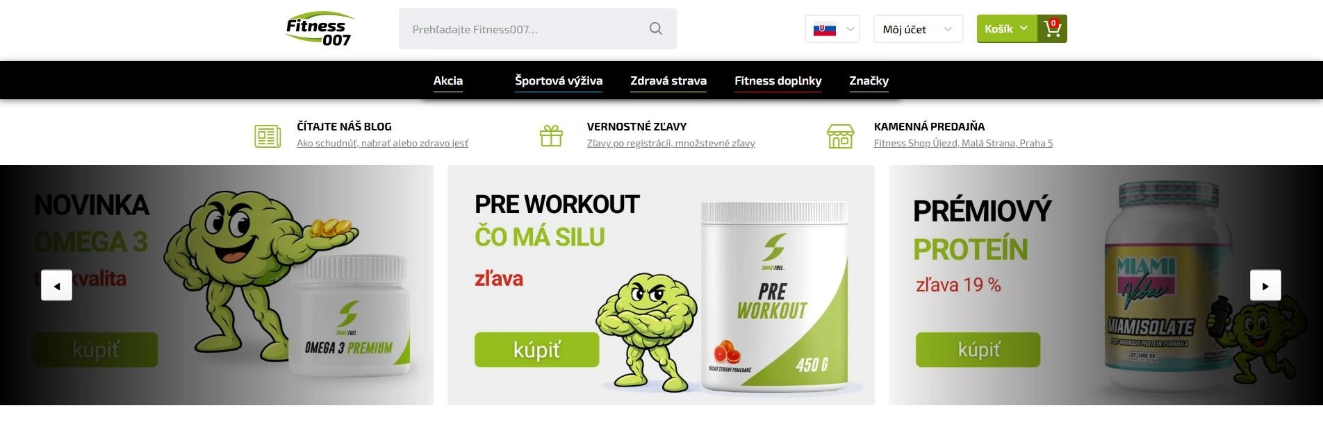 homepage Fitness007 športová výživa zdravá strava fitness doplnky