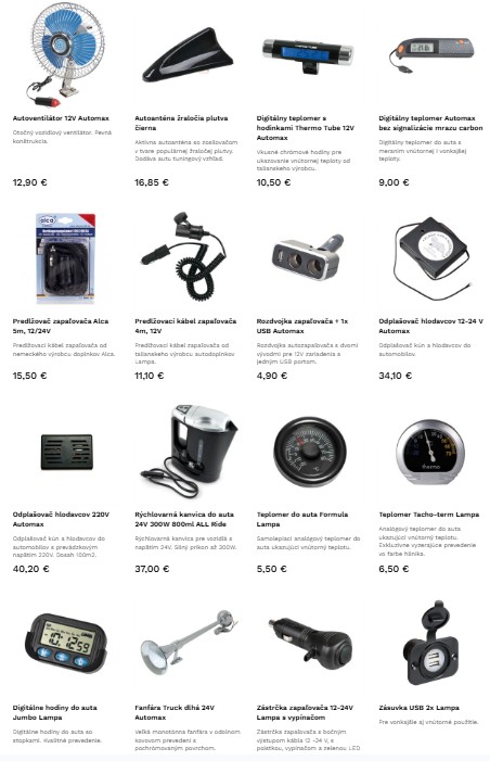 elektronické príslušenstvo pre auto