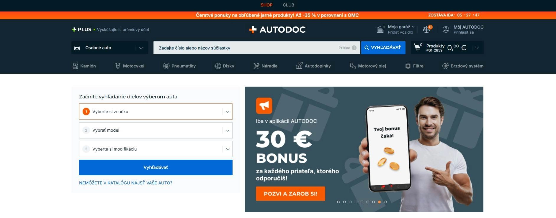 homepage Autodoc automobilové diely a príslušenstvo