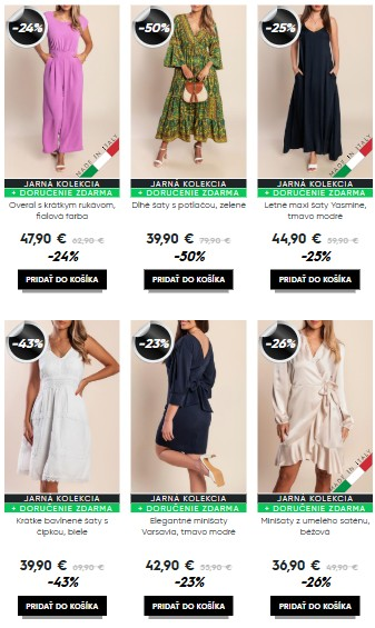 dámske šaty z e-shopu Fenzy