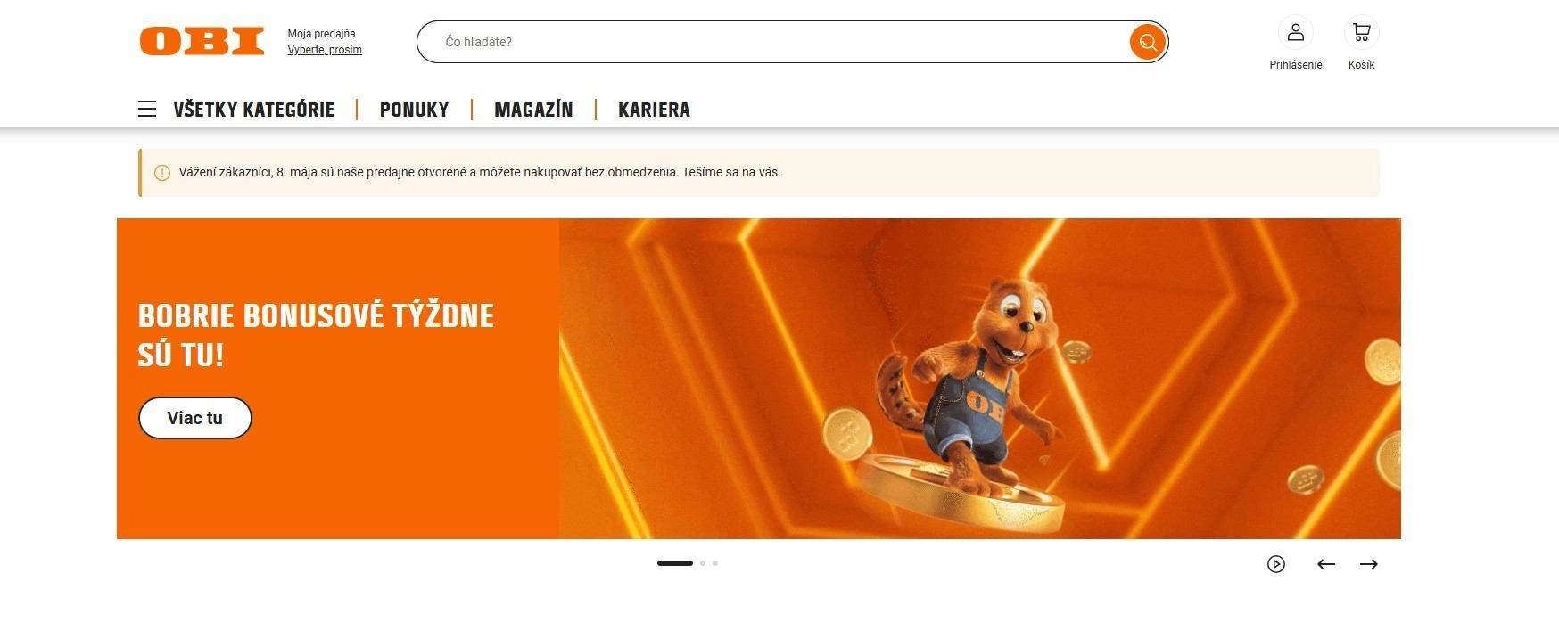 homepage Obi bobrie bonusové týždne