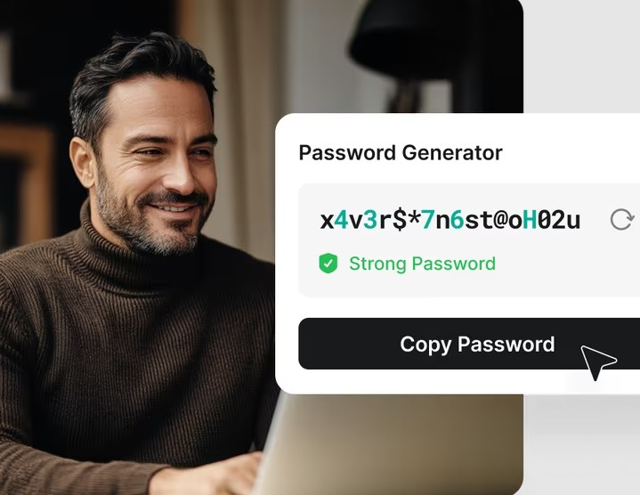 muž nastavuje heslo e-shop NordPass