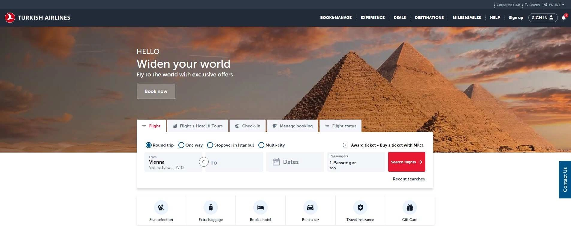 homepage Turkish airlines letecká spoločnosť letenky ubytovanie požičanie auta poistenie