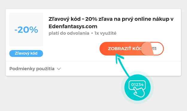 Ukážka zľavového kódu EdenFantasys
