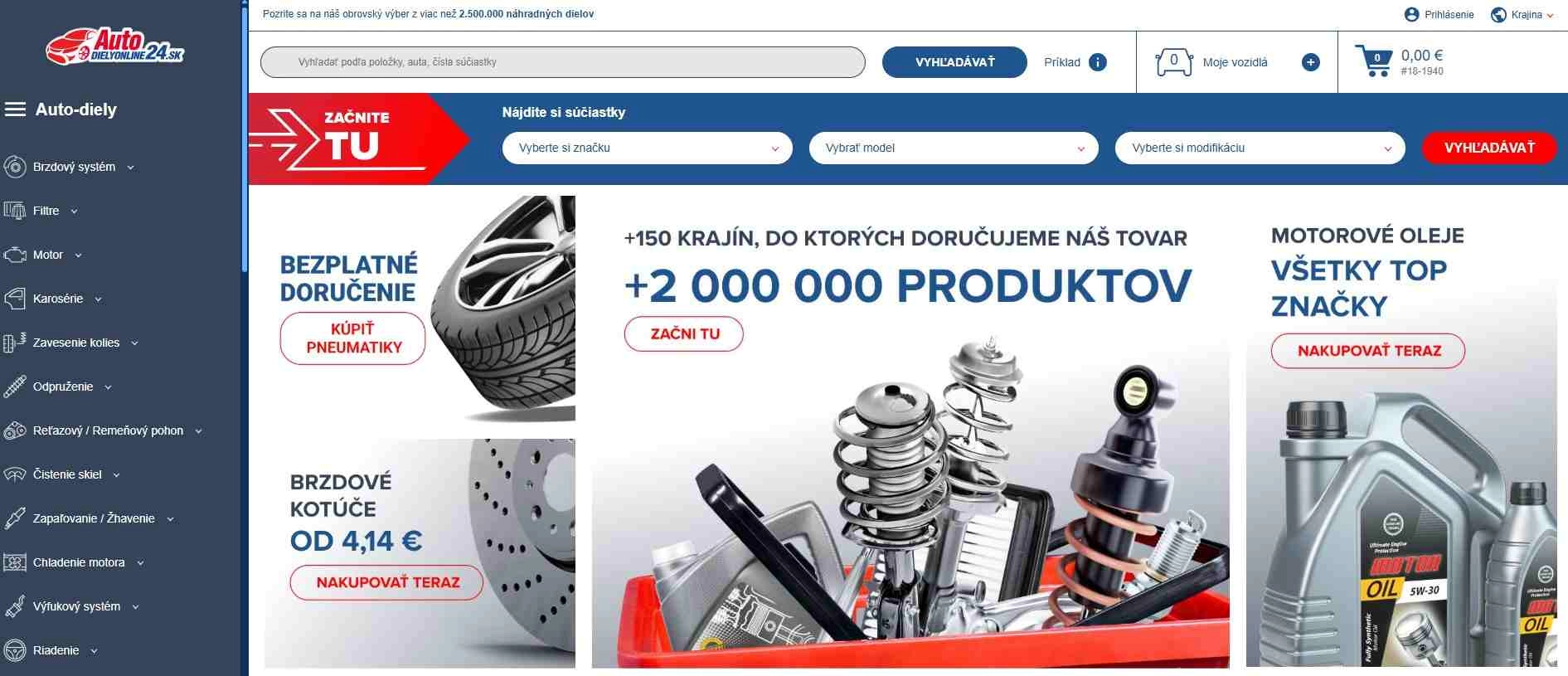 homepage Autodielyonline24 náhradné diely a autosúčiastky