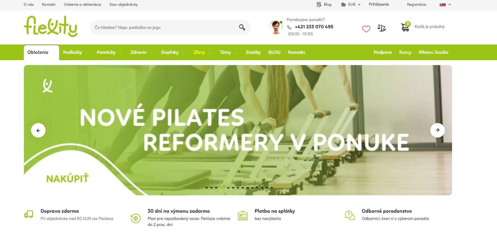 homepage Flexity vybavenie na jogu pilates