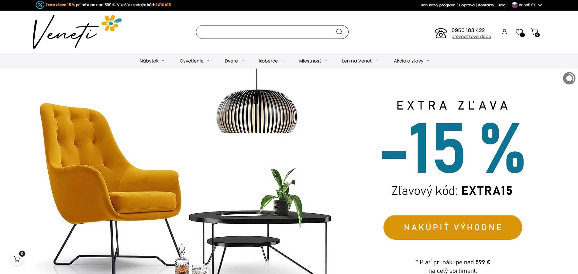 homepage Veneti nábytok osvetlenie dvere koberce