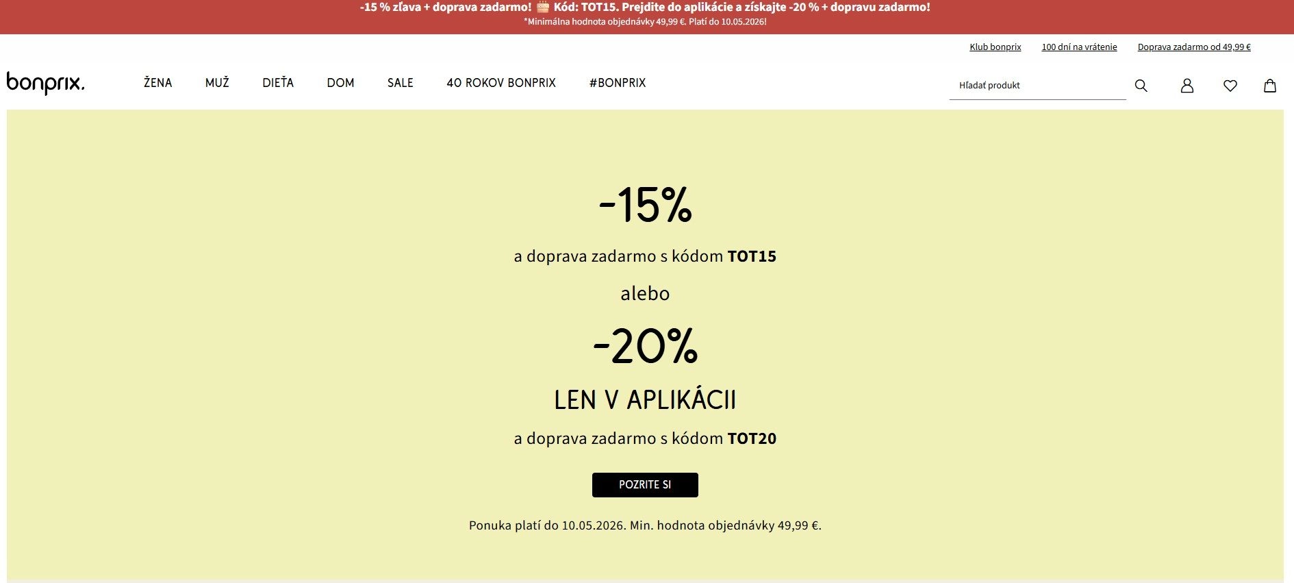 homepage Bonprix oblečenie obuv a doplnky pre ženy mužov a deti