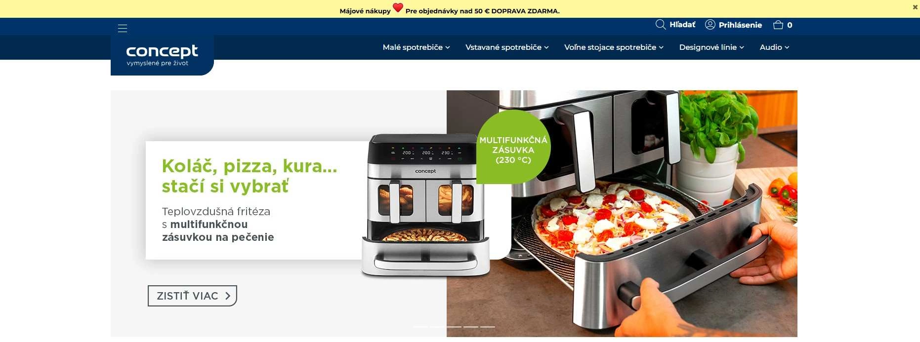homepage Concept malé spotrebiče vstavané spotrebiče voľne stojace spotrebiče