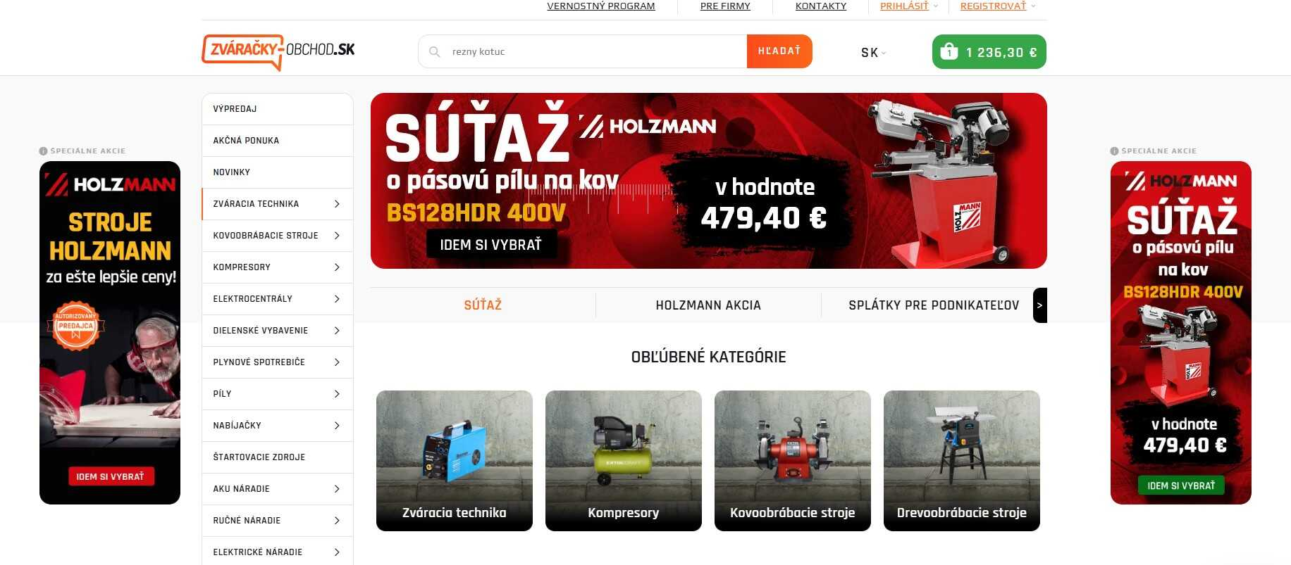 Zváračky-obchod.sk - súťaž na webstránke